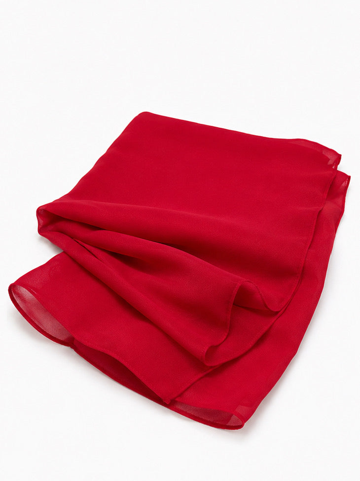 Red Georgette Hijab - Shade 1