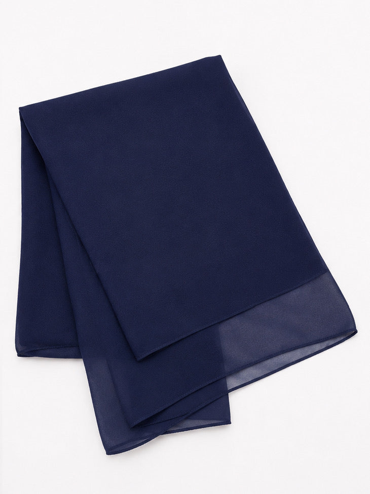 Navy Blue Georgette Hijab - Shade 14