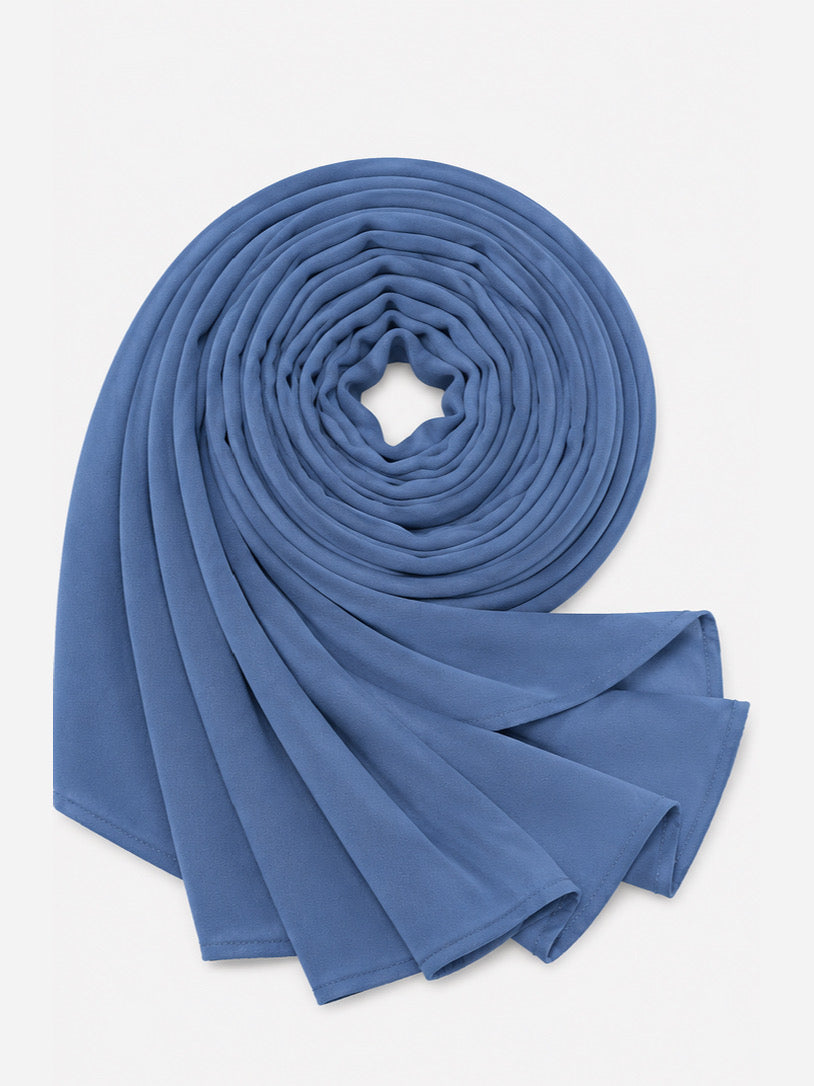Steel Blue Georgette Hijab - Shade 86