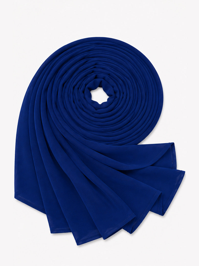 Royal Blue Georgette Hijab - Shade 5