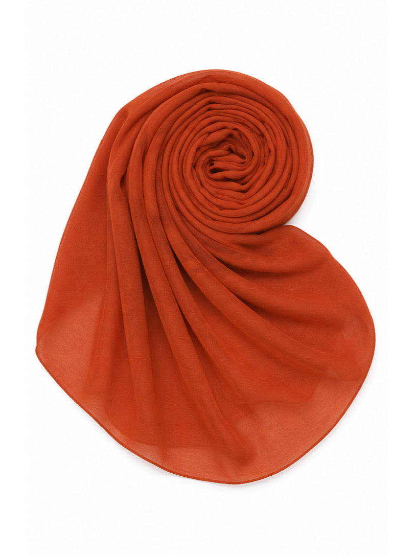 Rust Georgette Hijab - Shade 142