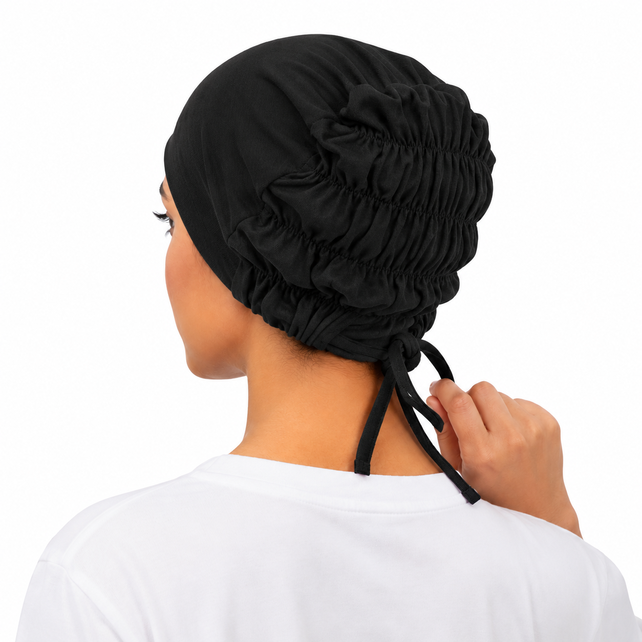 Pleated Cap – Black
