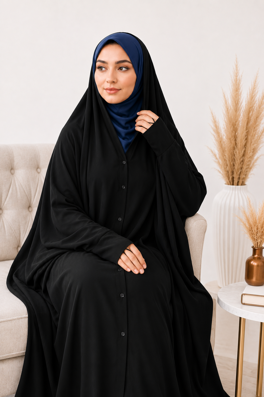 Irani Sleeves Chadar With Buttons