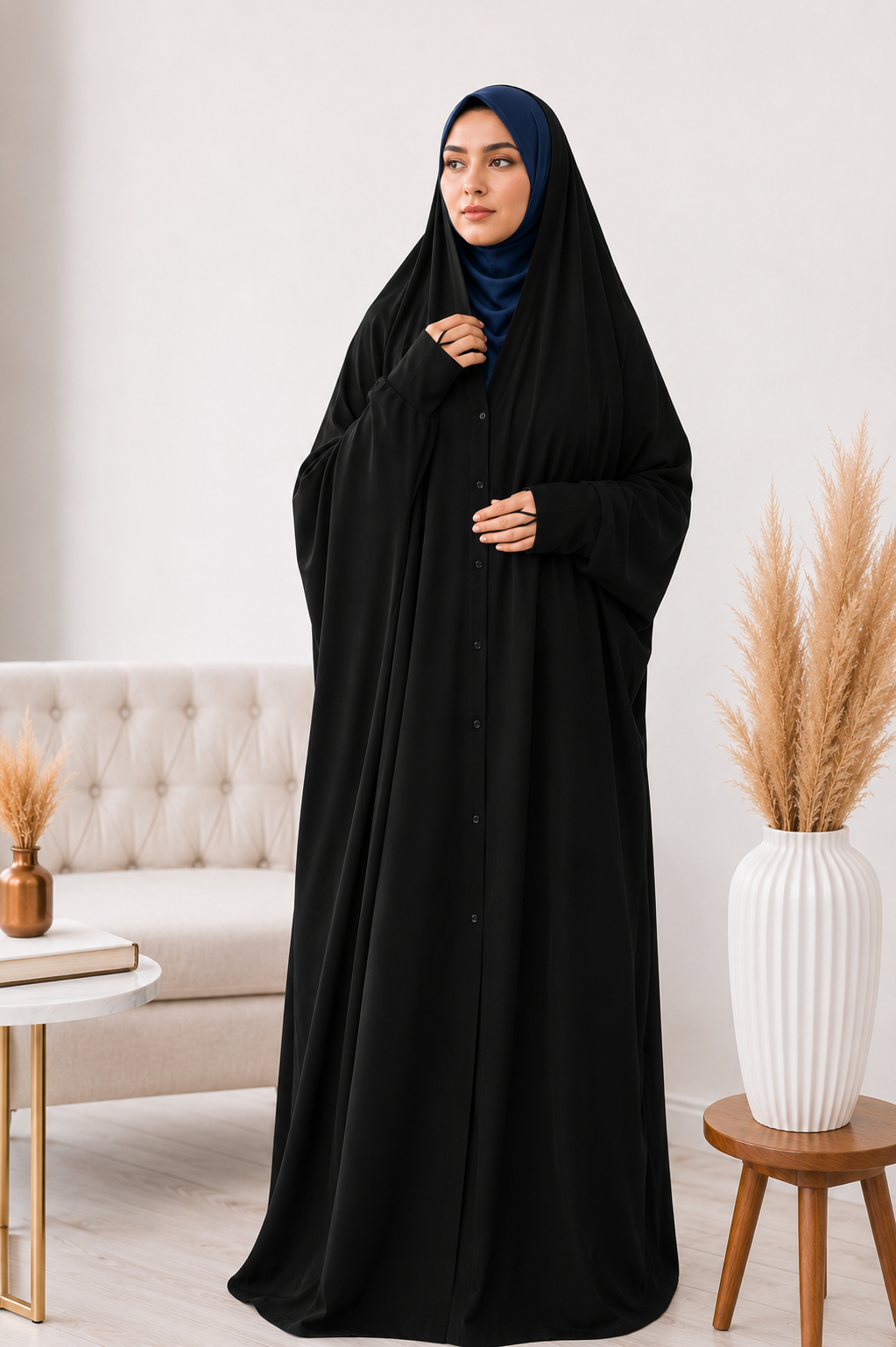 Irani Sleeves Chadar With Buttons