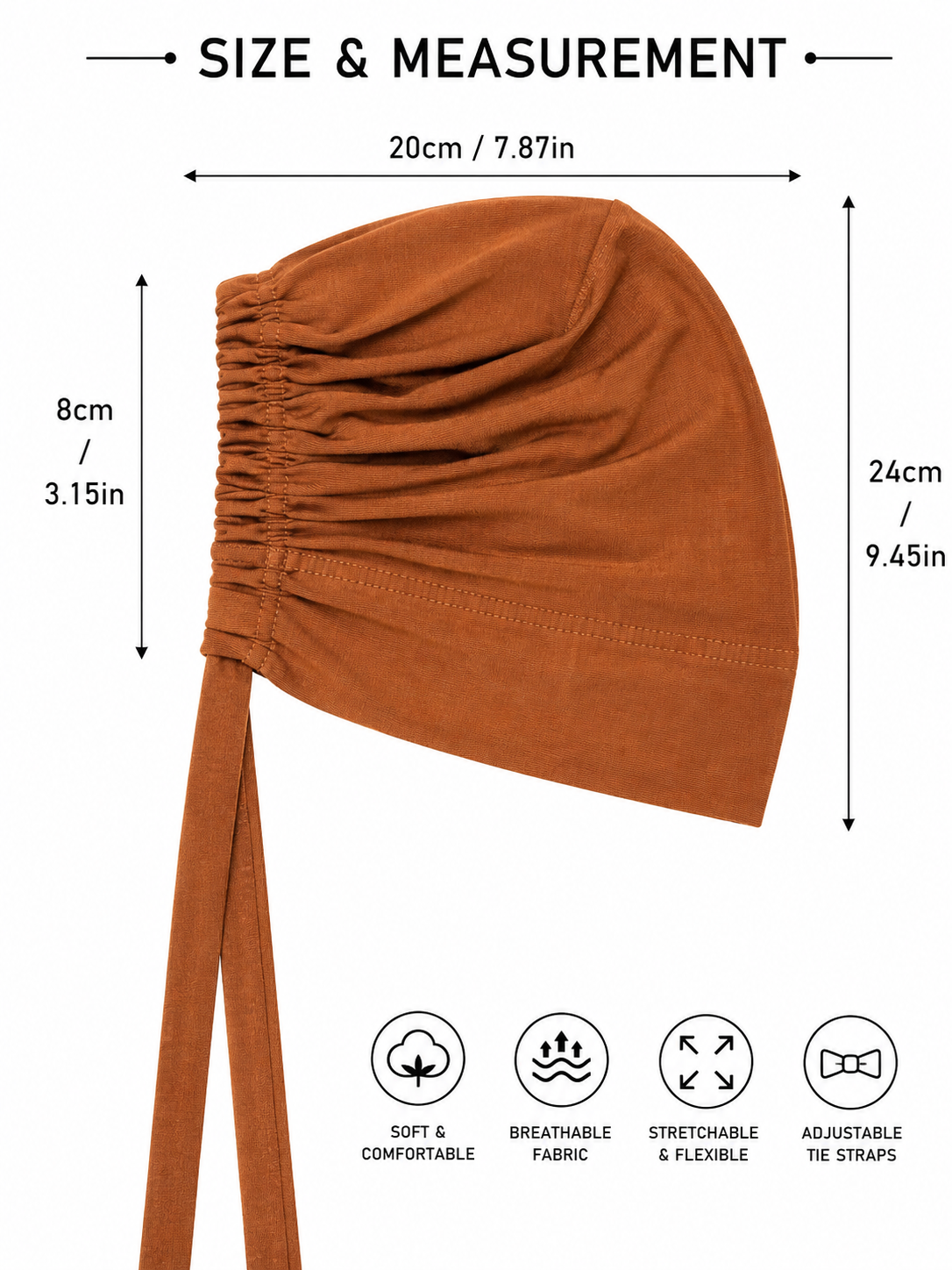 Turban Cap - Caramel Brown