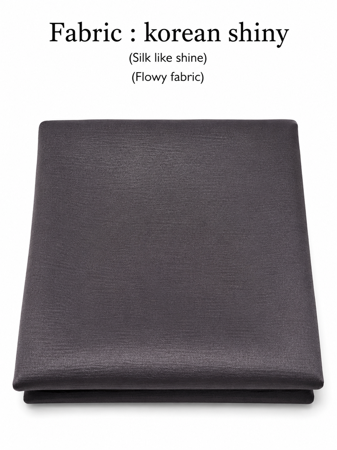 Korean Shiny Nida Abaya - Coal Grey