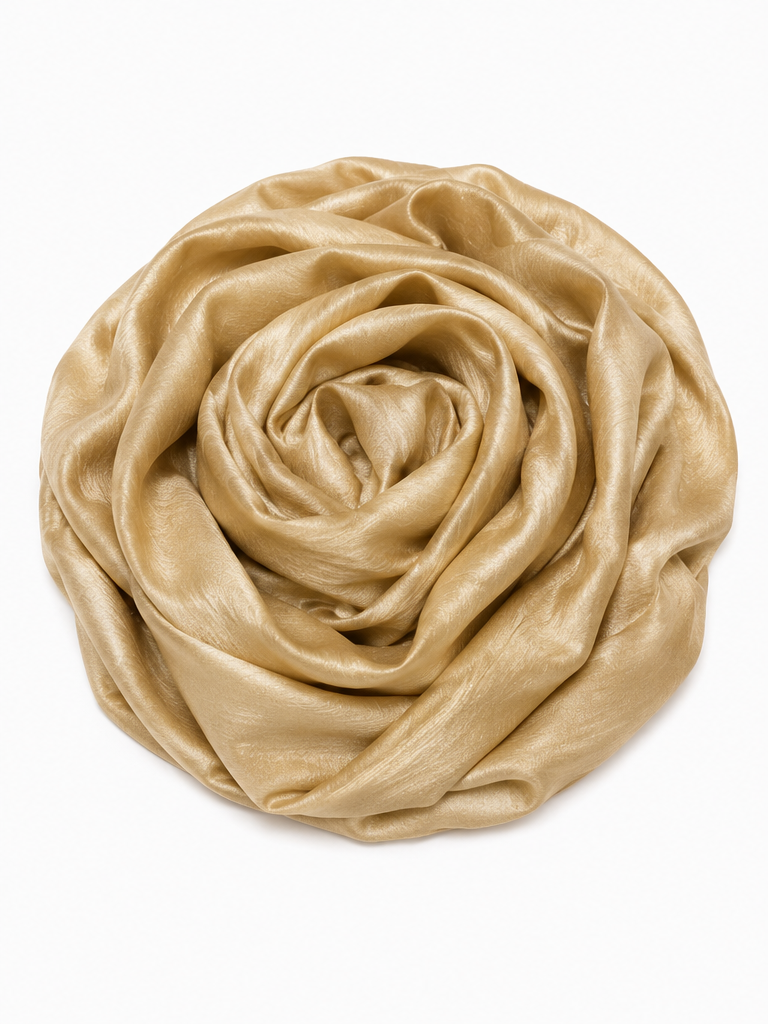 Crinkle Silk Hijab – Golden