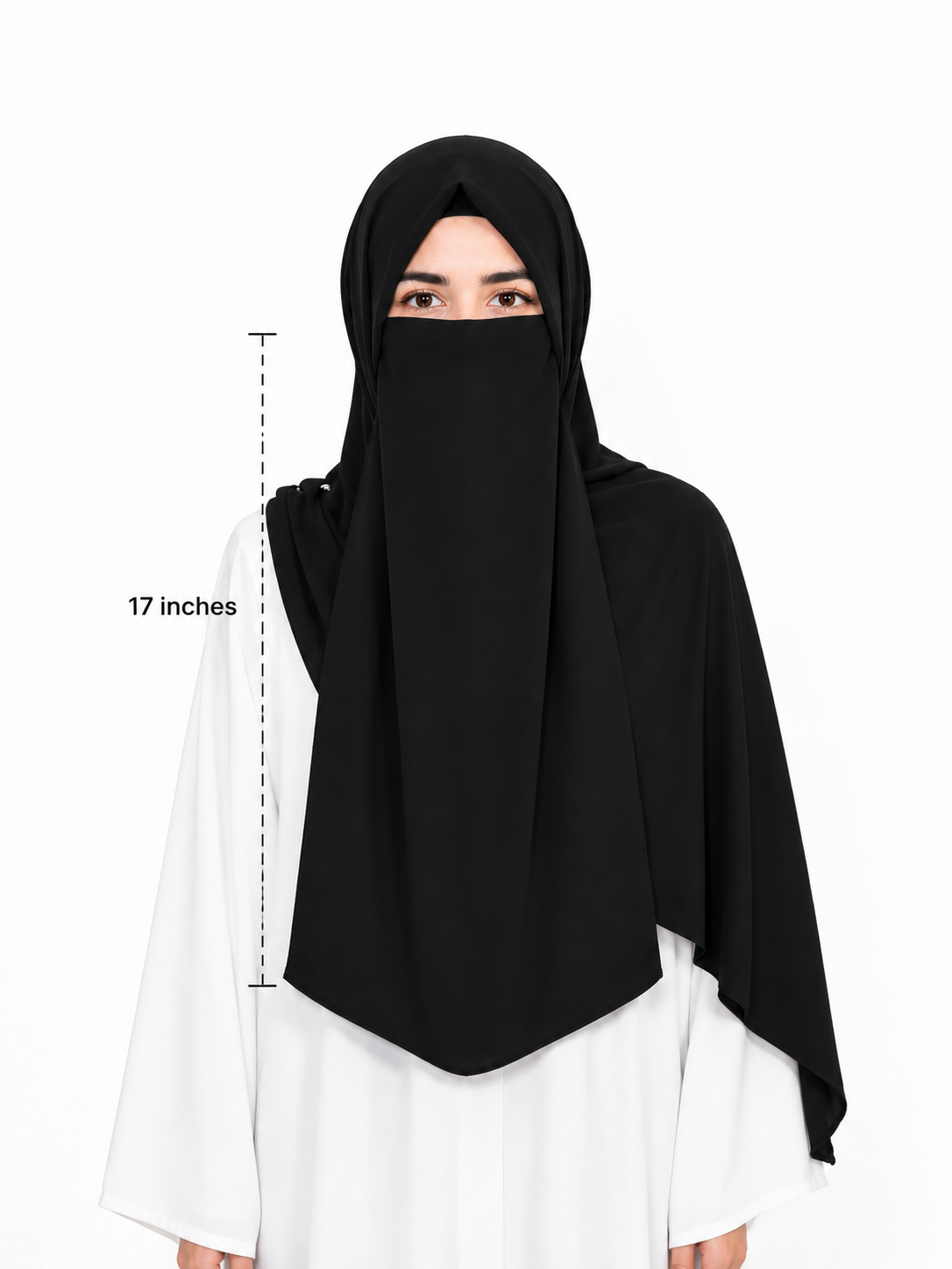 Half Niqab Dori - Large (Black)