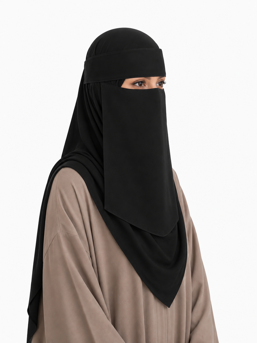 Long Saudi Niqab - Black