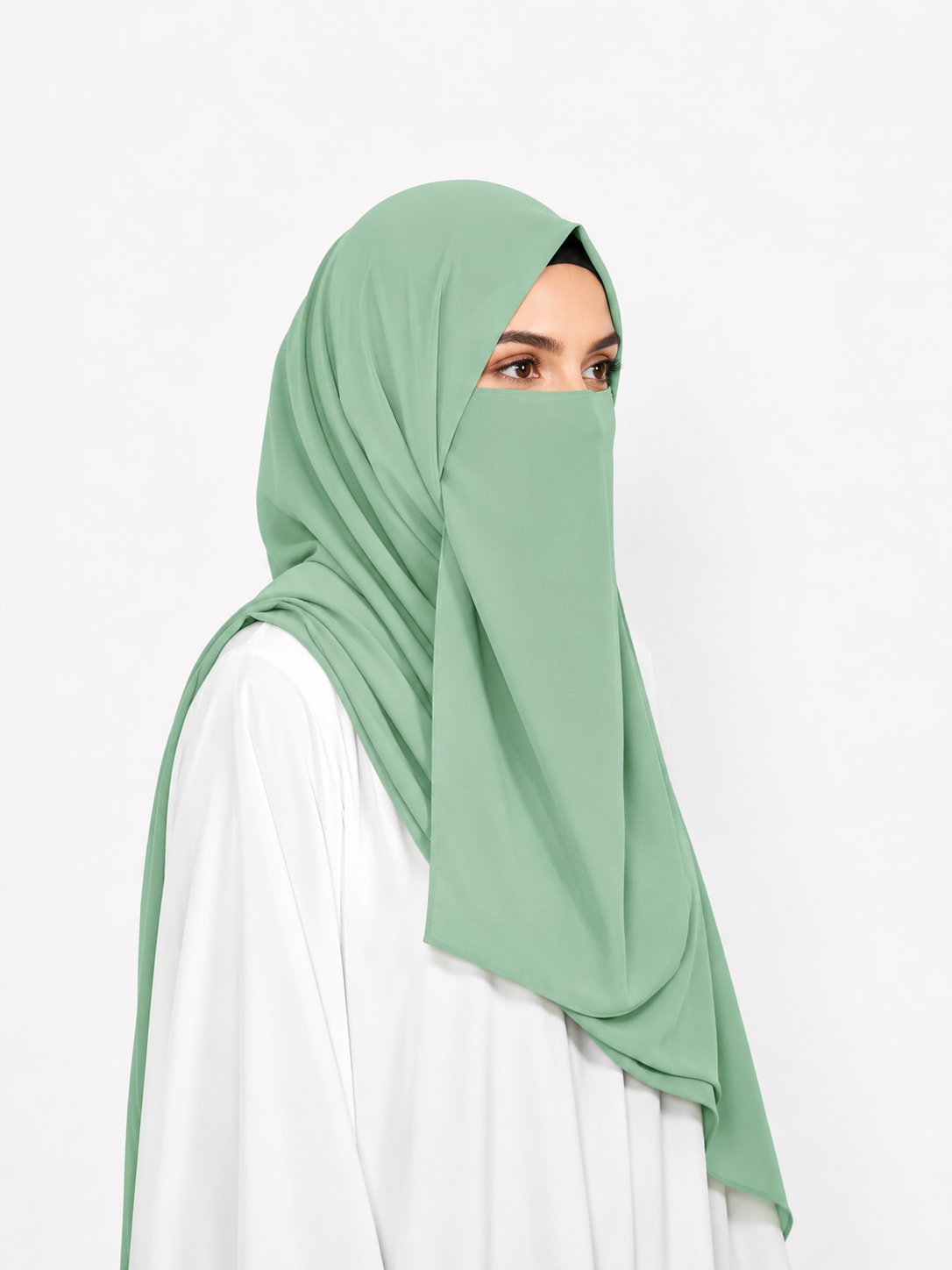 Hijab & Niqab Set - Mint Green