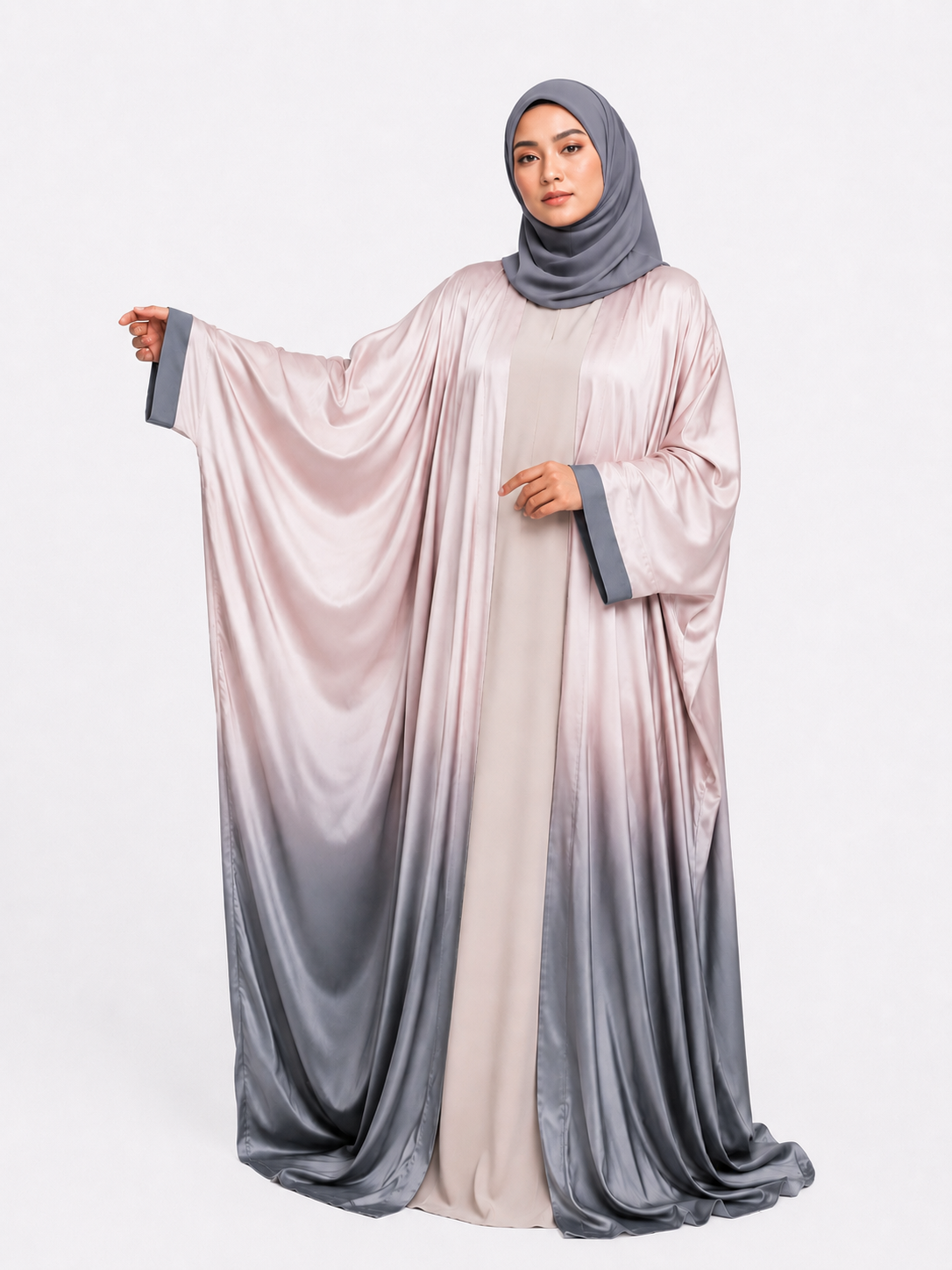 Ombre Baggy Abaya - Moonlit
