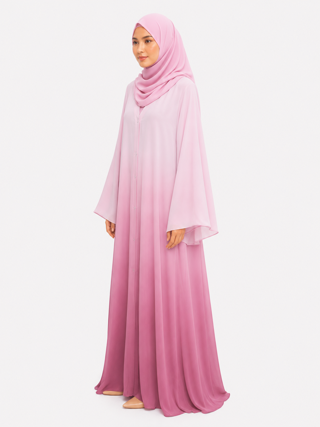 Fusion Abaya - Pink
