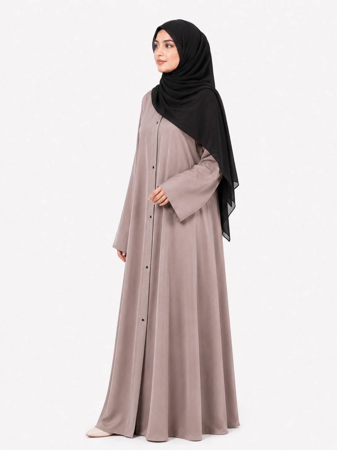 Korean Shiny Nida Abaya - Primrose