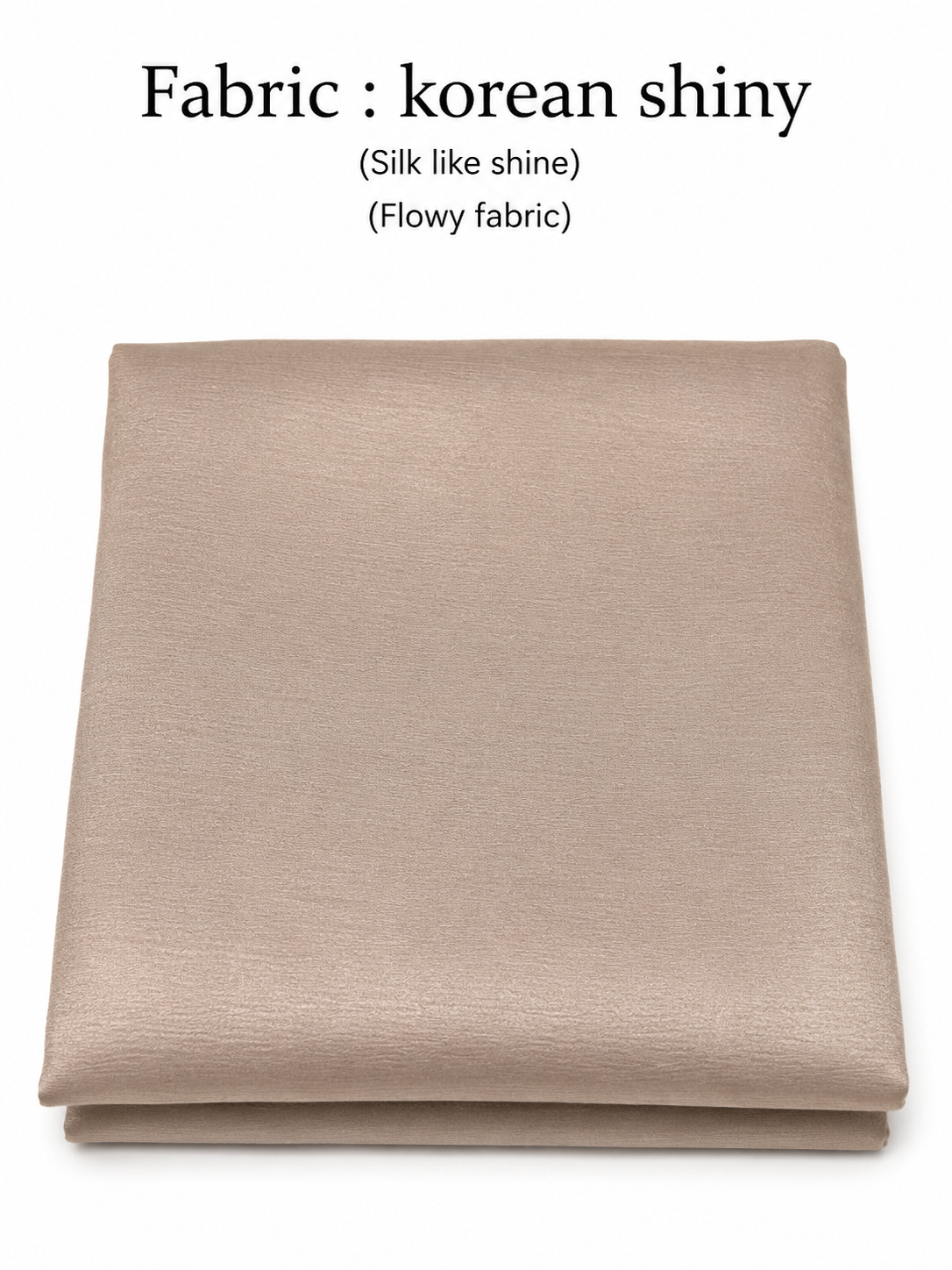 Korean Shiny Nida Abaya - Sand