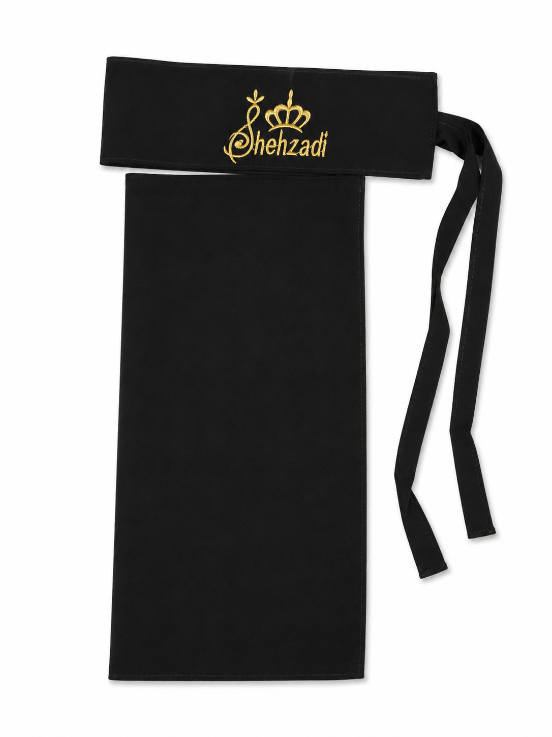 Embroidered Shehzadi Saudi Niqab - Black