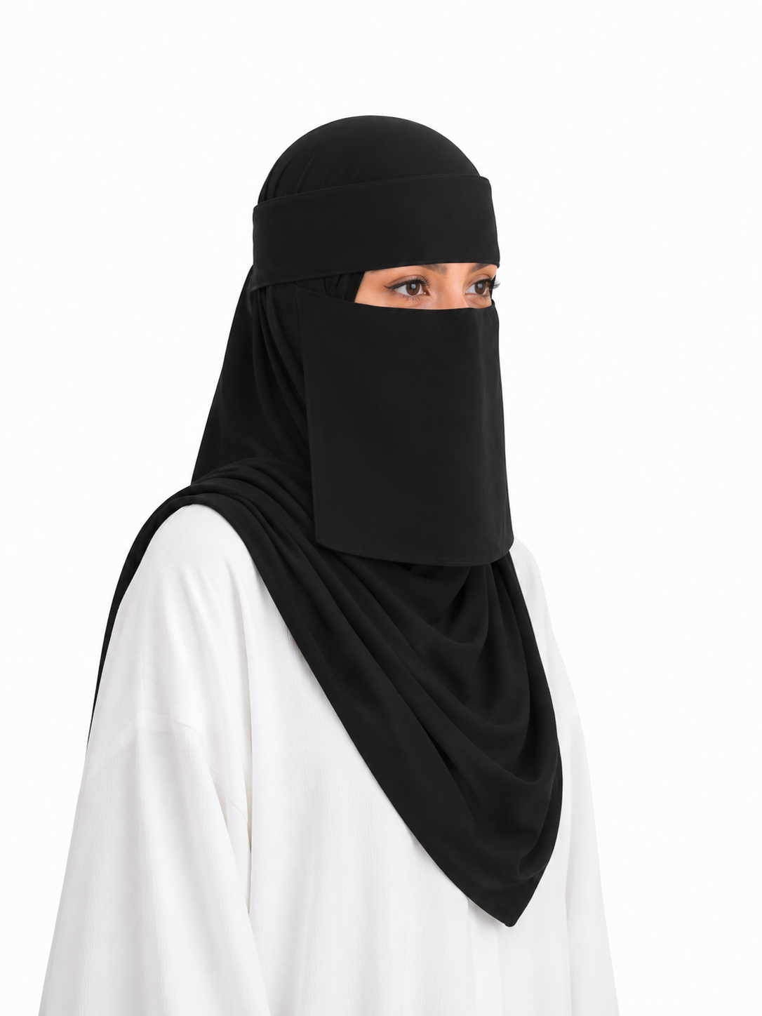 Short Saudi Niqab - Black