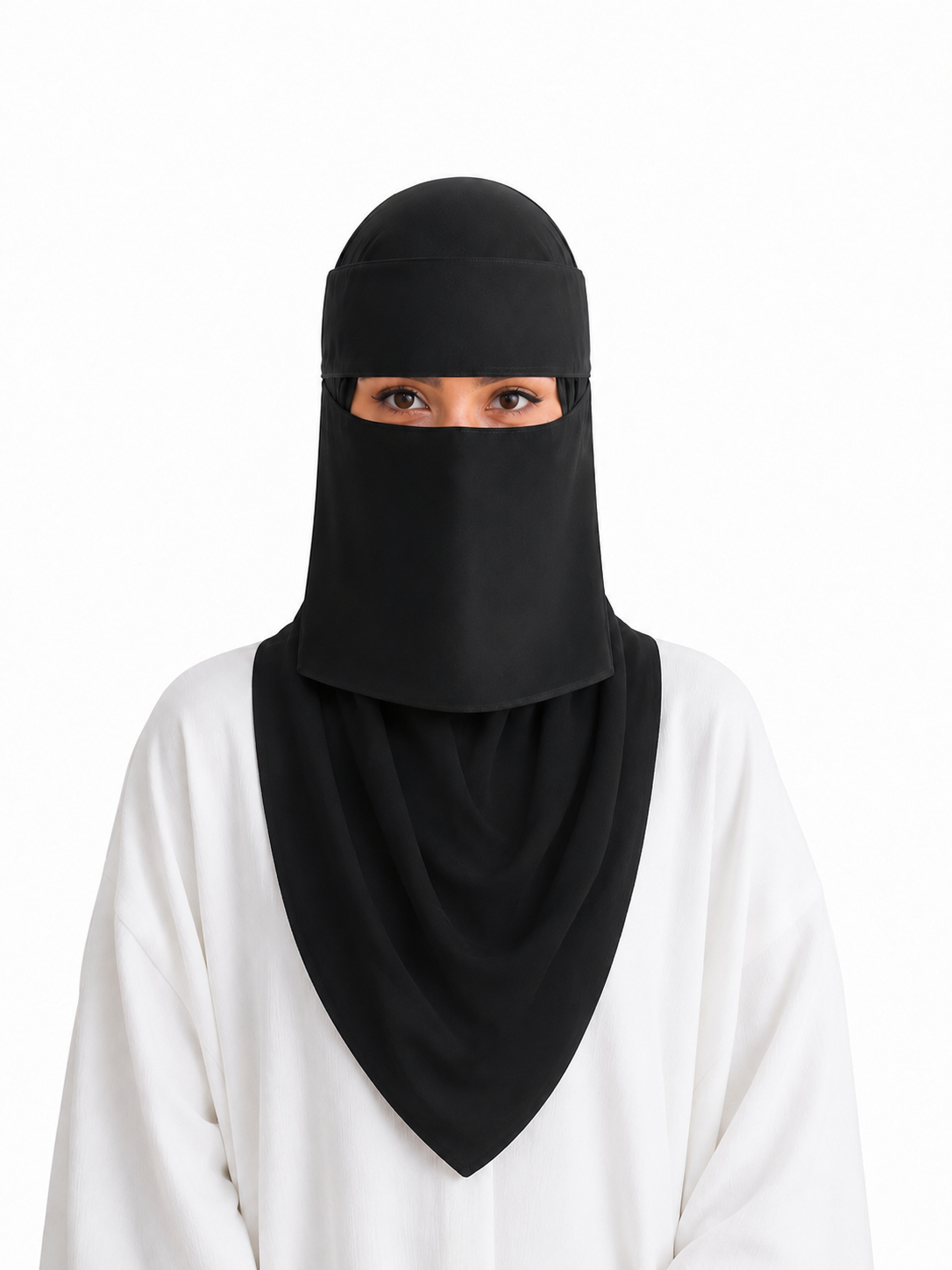 Short Saudi Niqab - Black