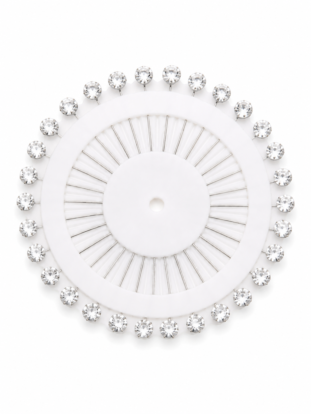 Silver Crystal Pin Wheel - 100 Pins