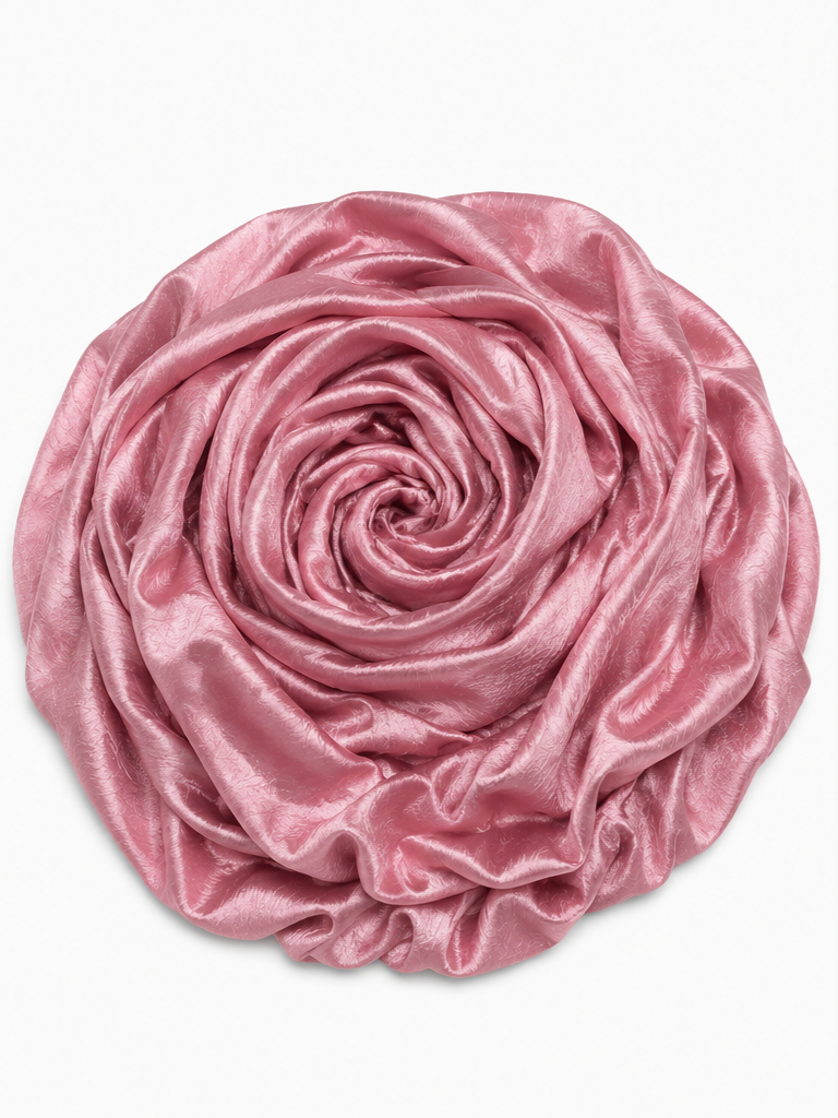Crinkle Silk Hijab – Taffy Pink