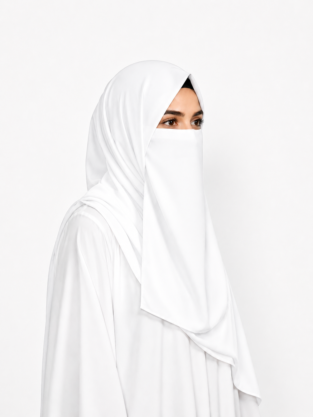 Hijab & Niqab Set - White