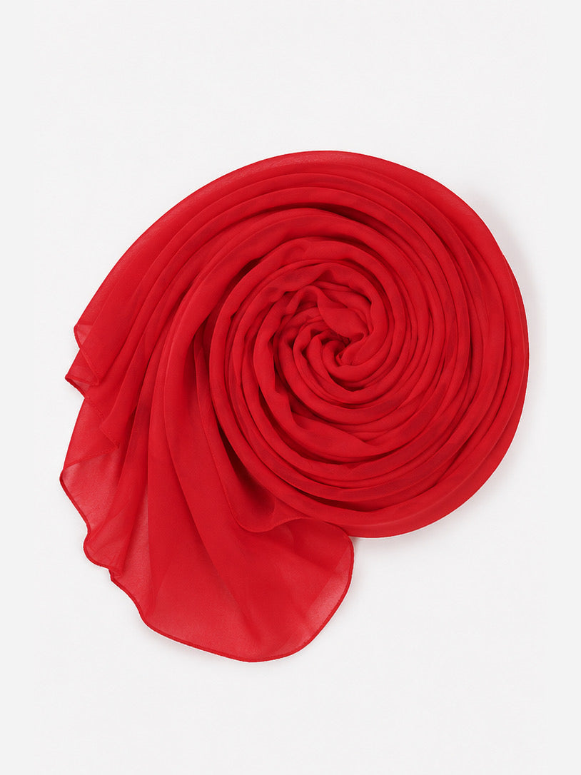 Red Georgette Hijab - Shade 1
