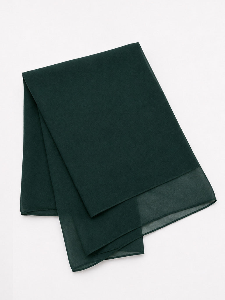 Bottle green georgette hijab shade 16