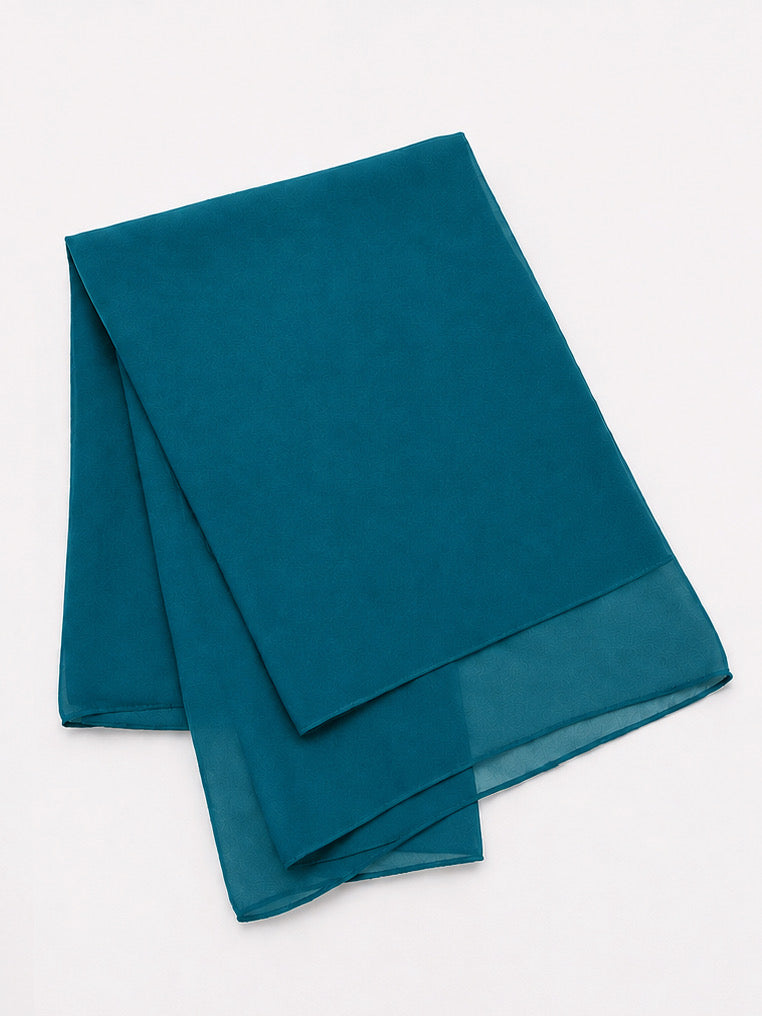 Teal Georgette Hijab - Shade 21