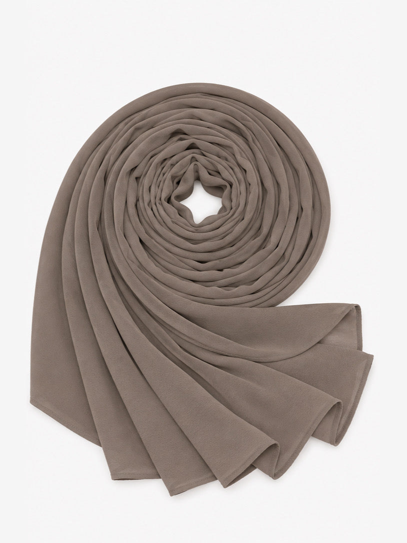 Umber Brown Georgette Hijab - Shade 27