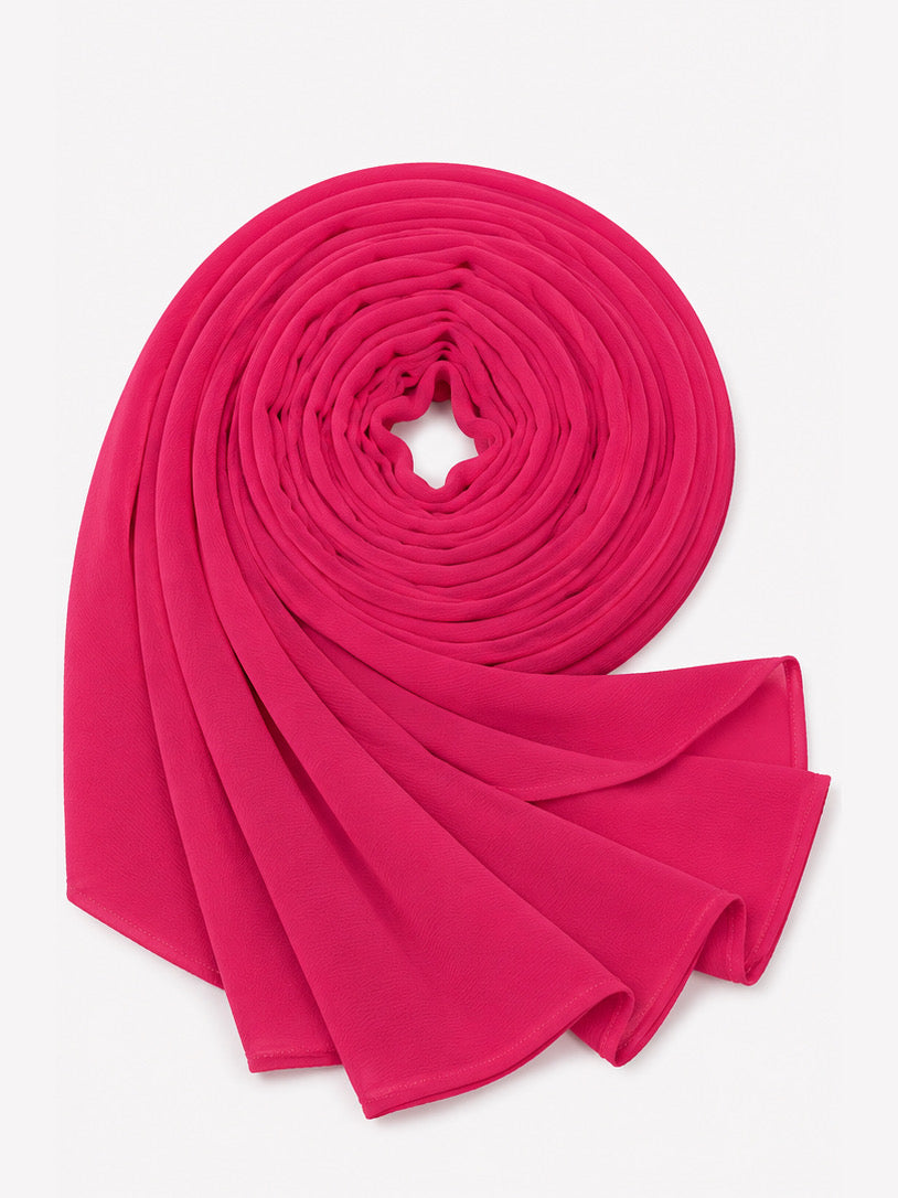 Raspberry Pink Georgette Hijab - Shade 6