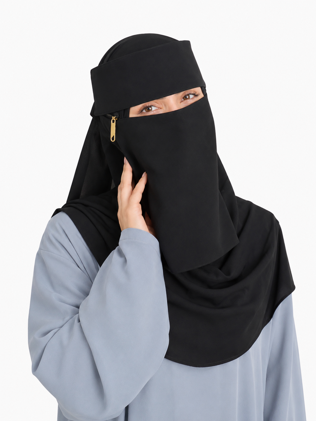 Basic Regular Saudi Niqab - Black