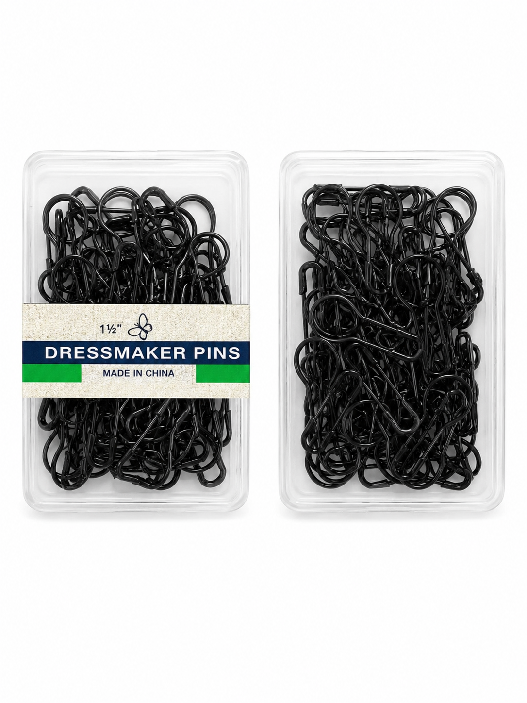 No Snag Pin Box - Black 100 Pins