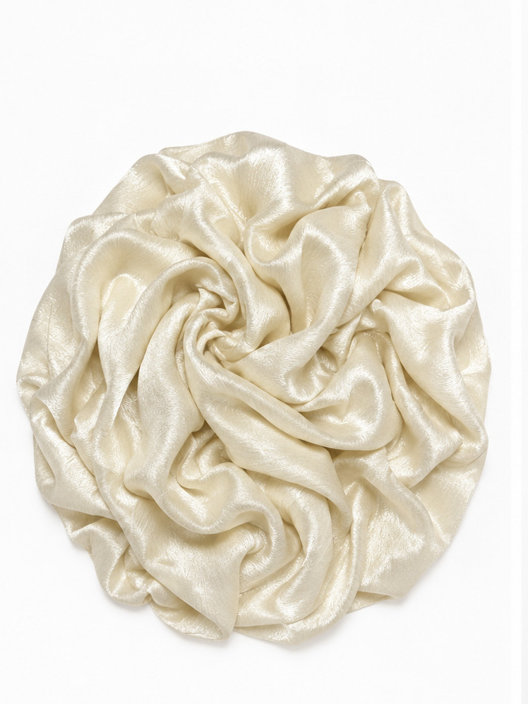 Crinkle Silk Hijab – Blond Golden