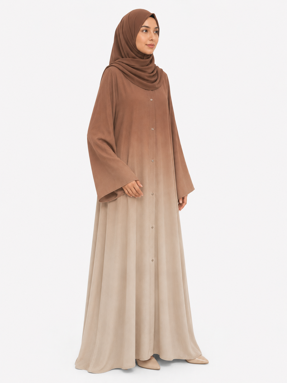 Fusion Abaya - Brown