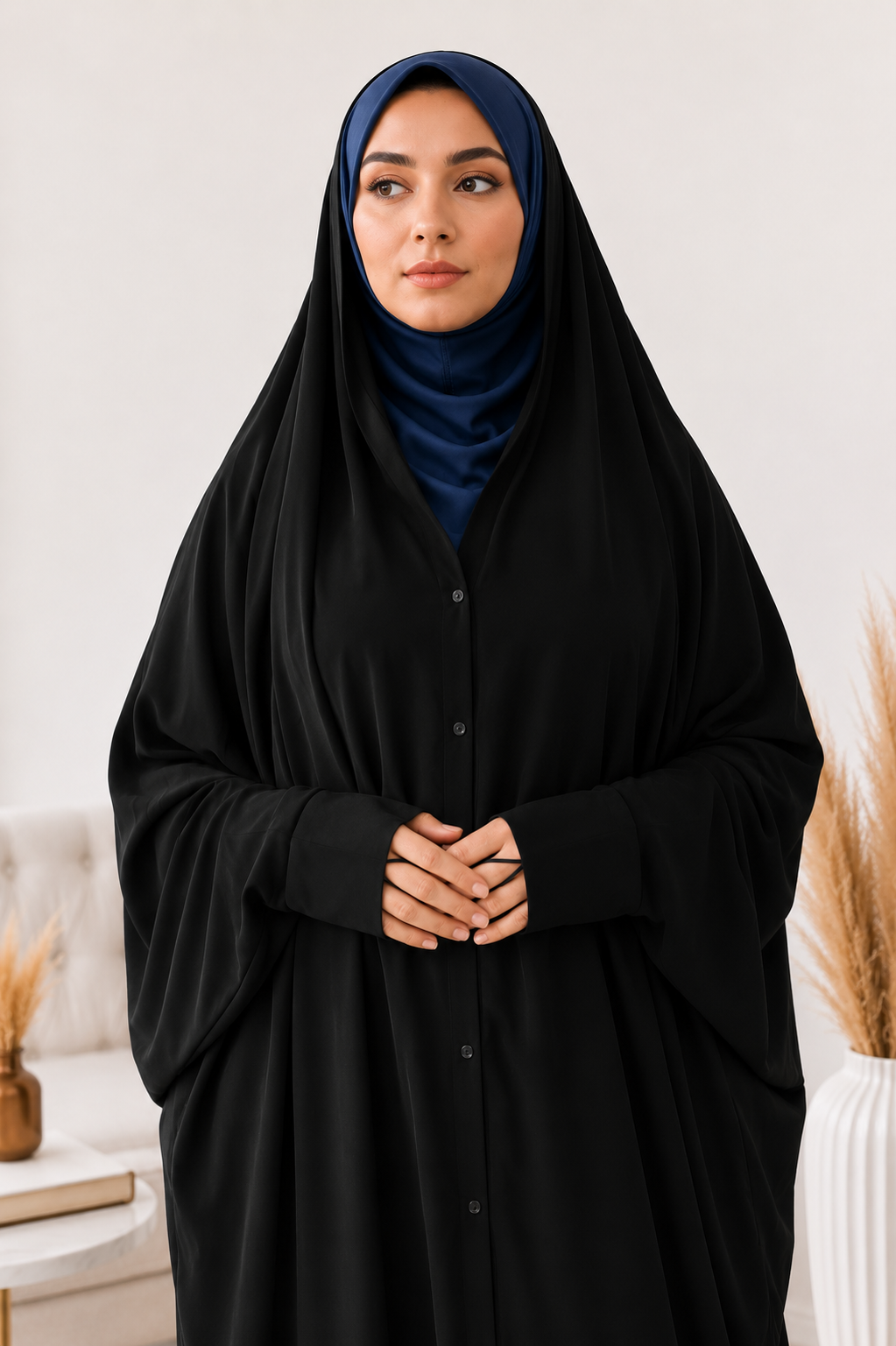 Irani Sleeves Chadar With Buttons