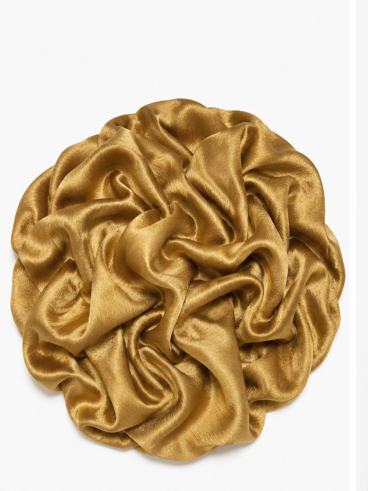 Crinkle Silk Hijab – Copper Gold
