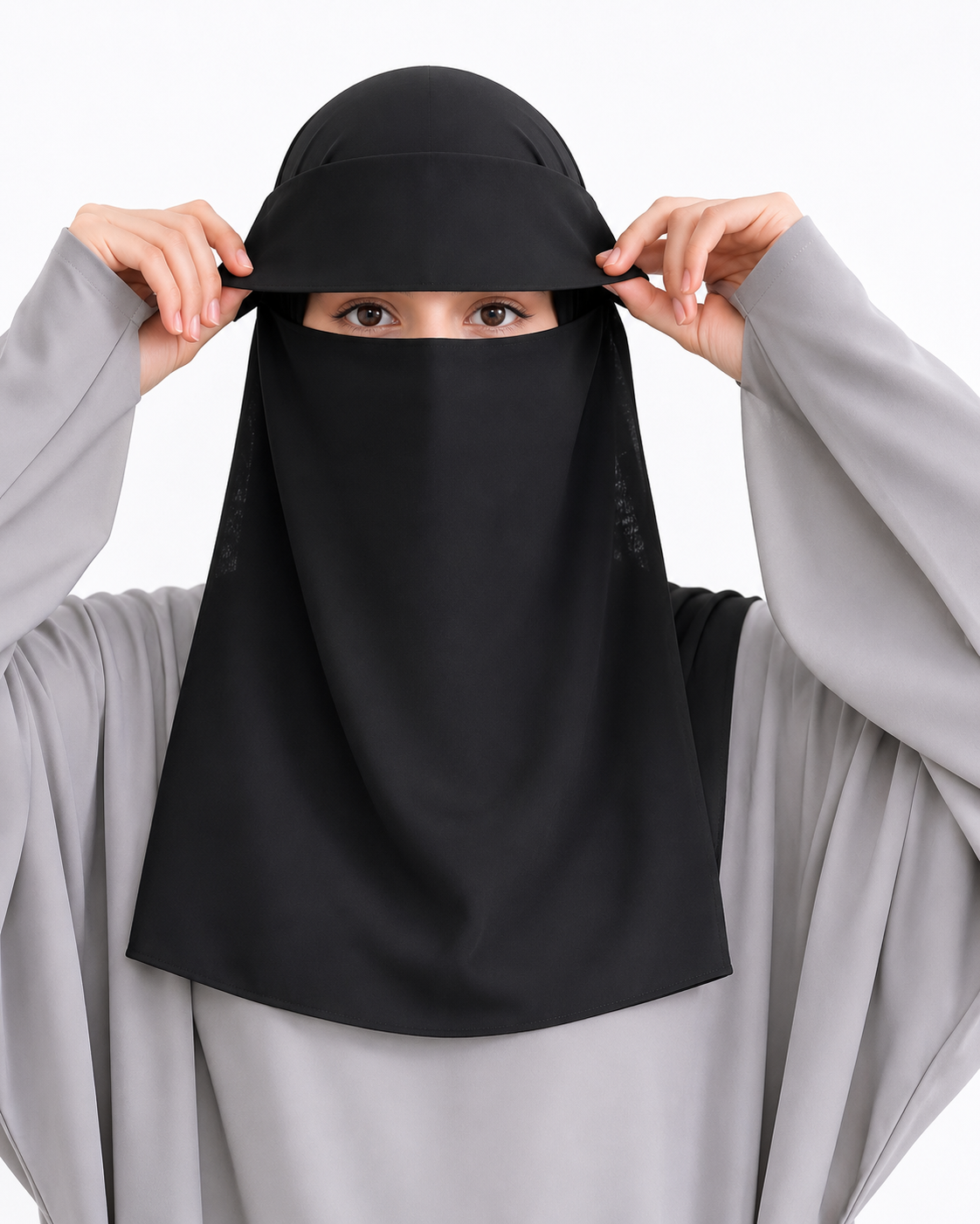 Flap Saudi Niqab - Black