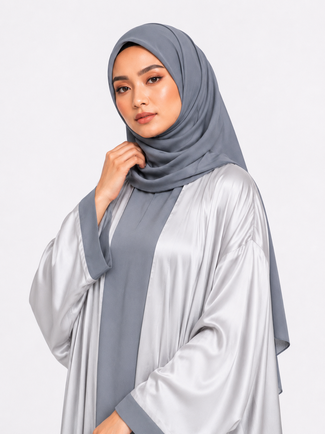 Ombre Baggy Abaya - Grey