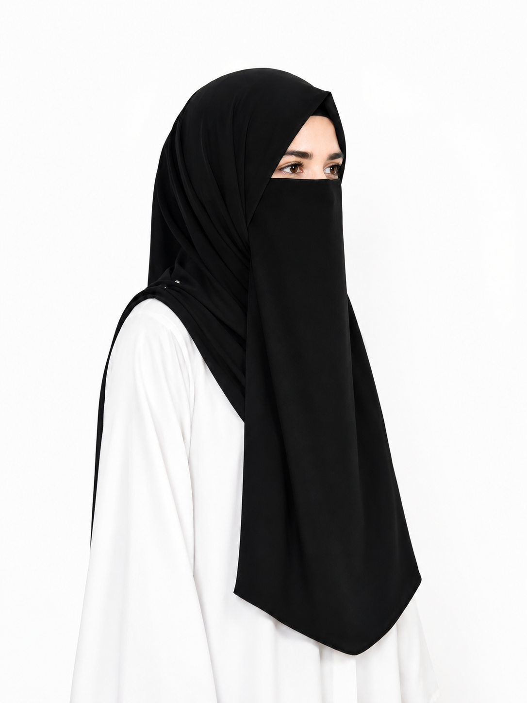 Half Niqab Dori - Large (Black)