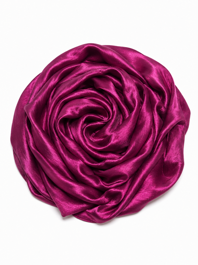 Crinkle Silk Hijab – Hot Pink