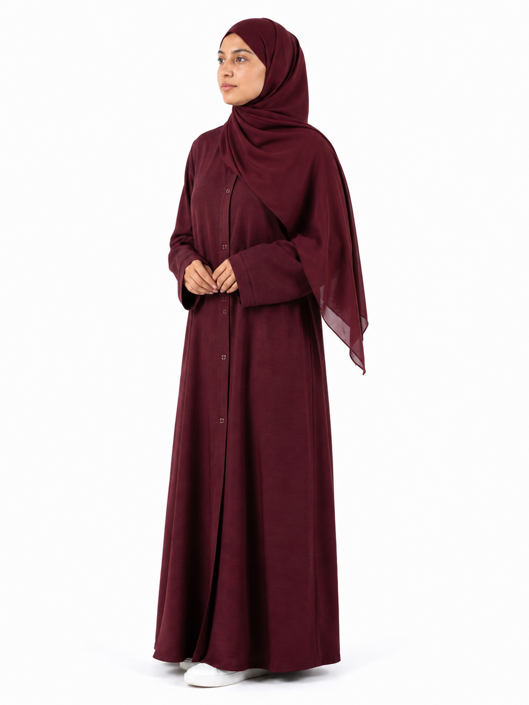 Zoom Nida Abaya - Maroon