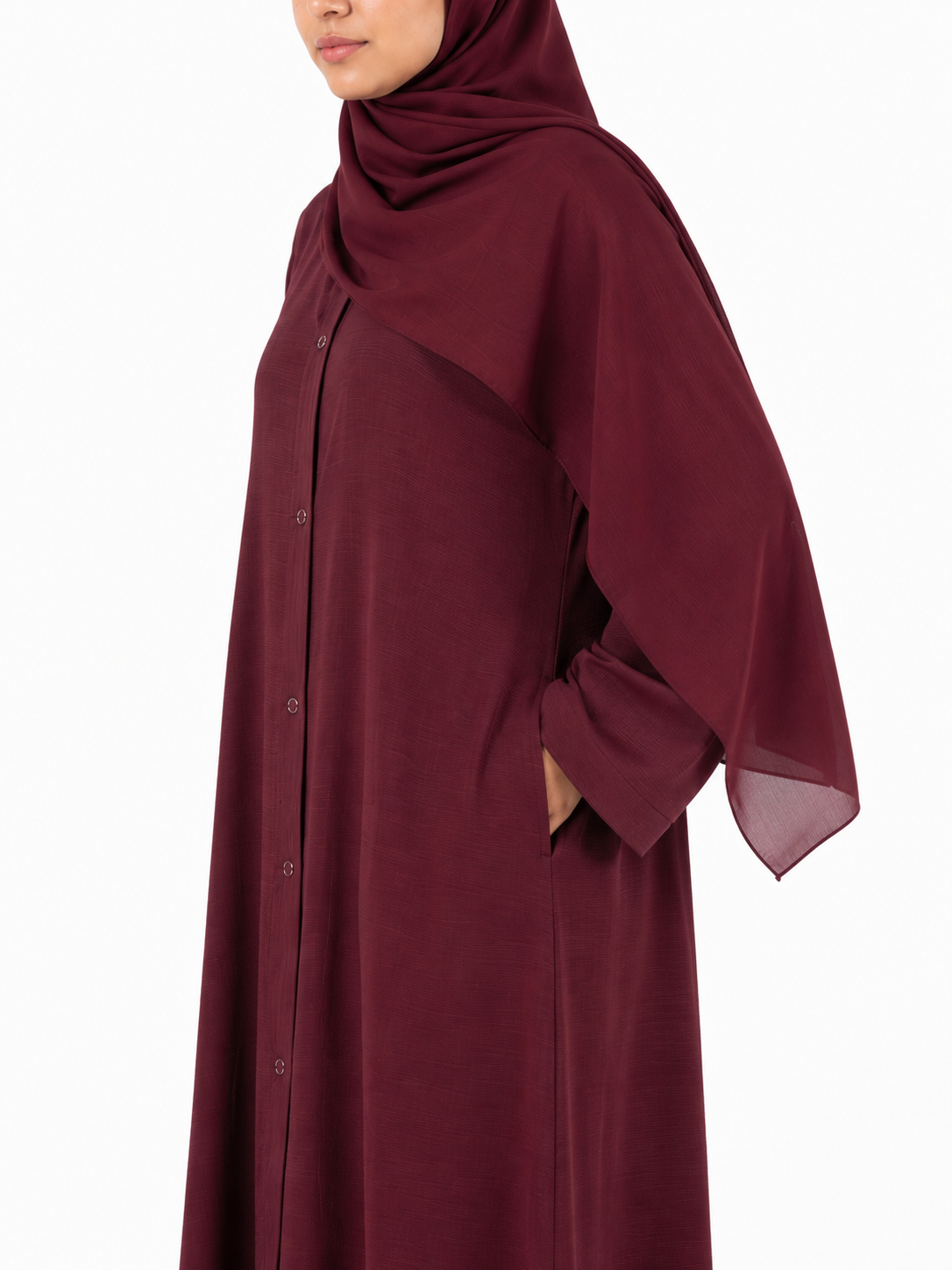 Zoom Nida Abaya - Maroon