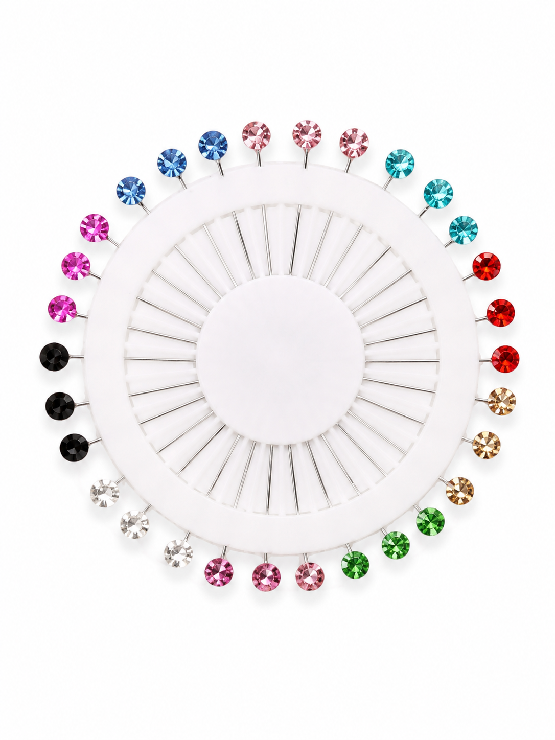 Multi Crystal Pin Wheel - 30 Pins