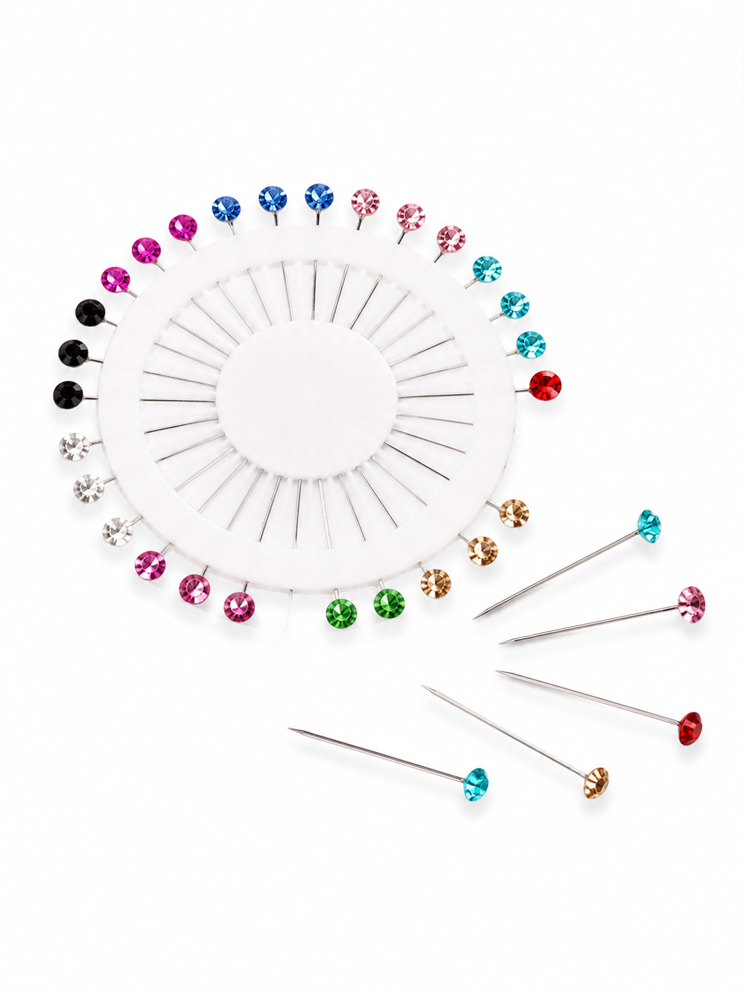 Multi Crystal Pin Wheel - 30 Pins