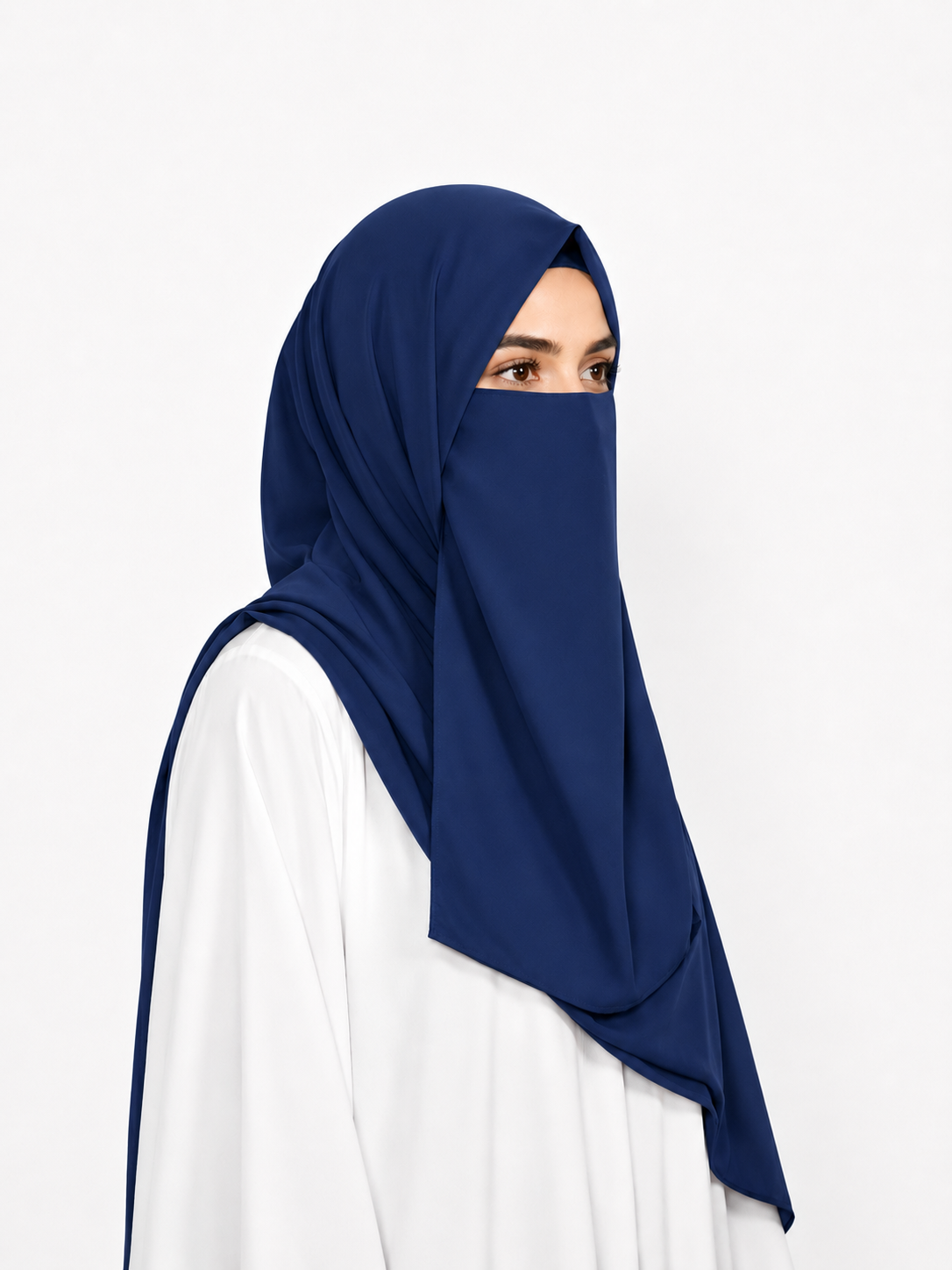 Hijab & Niqab Set - Navy Blue