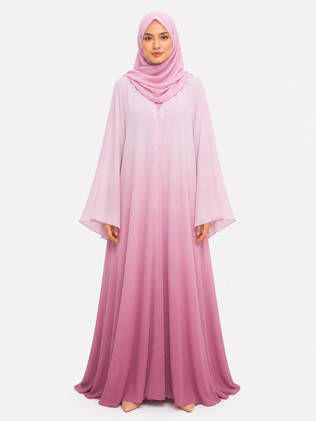 Fusion Abaya - Pink