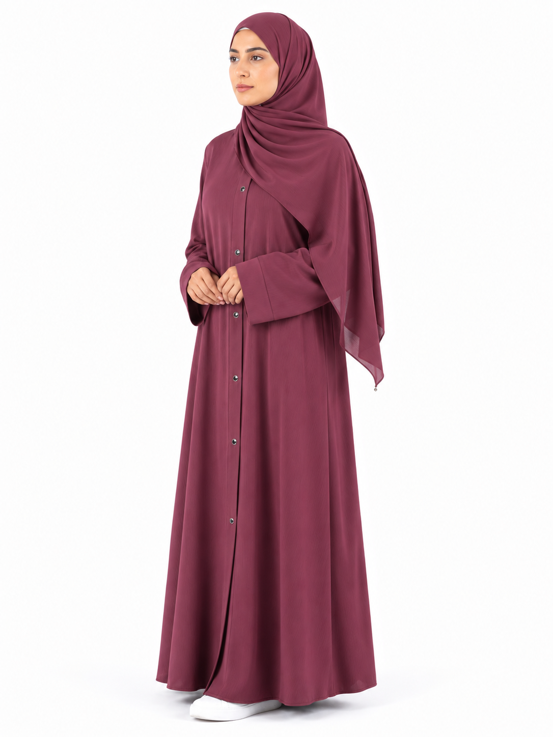 Zoom Nida Abaya - Pink
