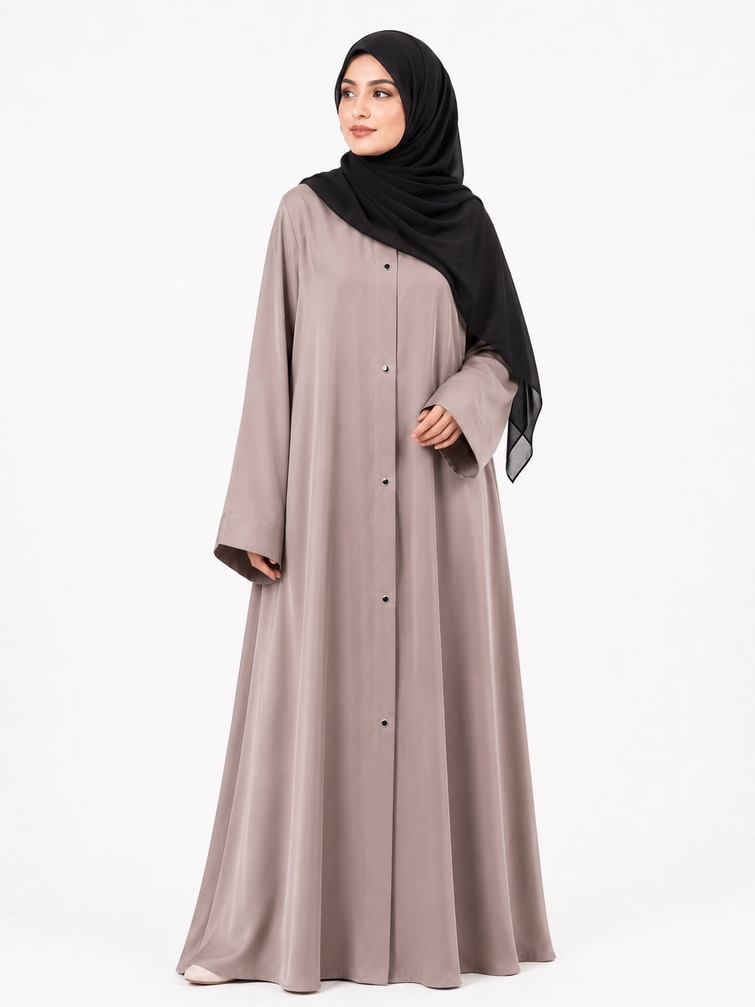 Korean Shiny Nida Abaya - Primrose