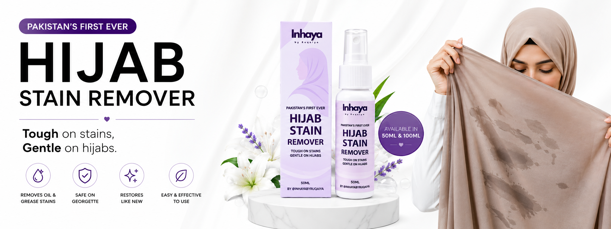 Inhaya Hijab Stain Remover bottle