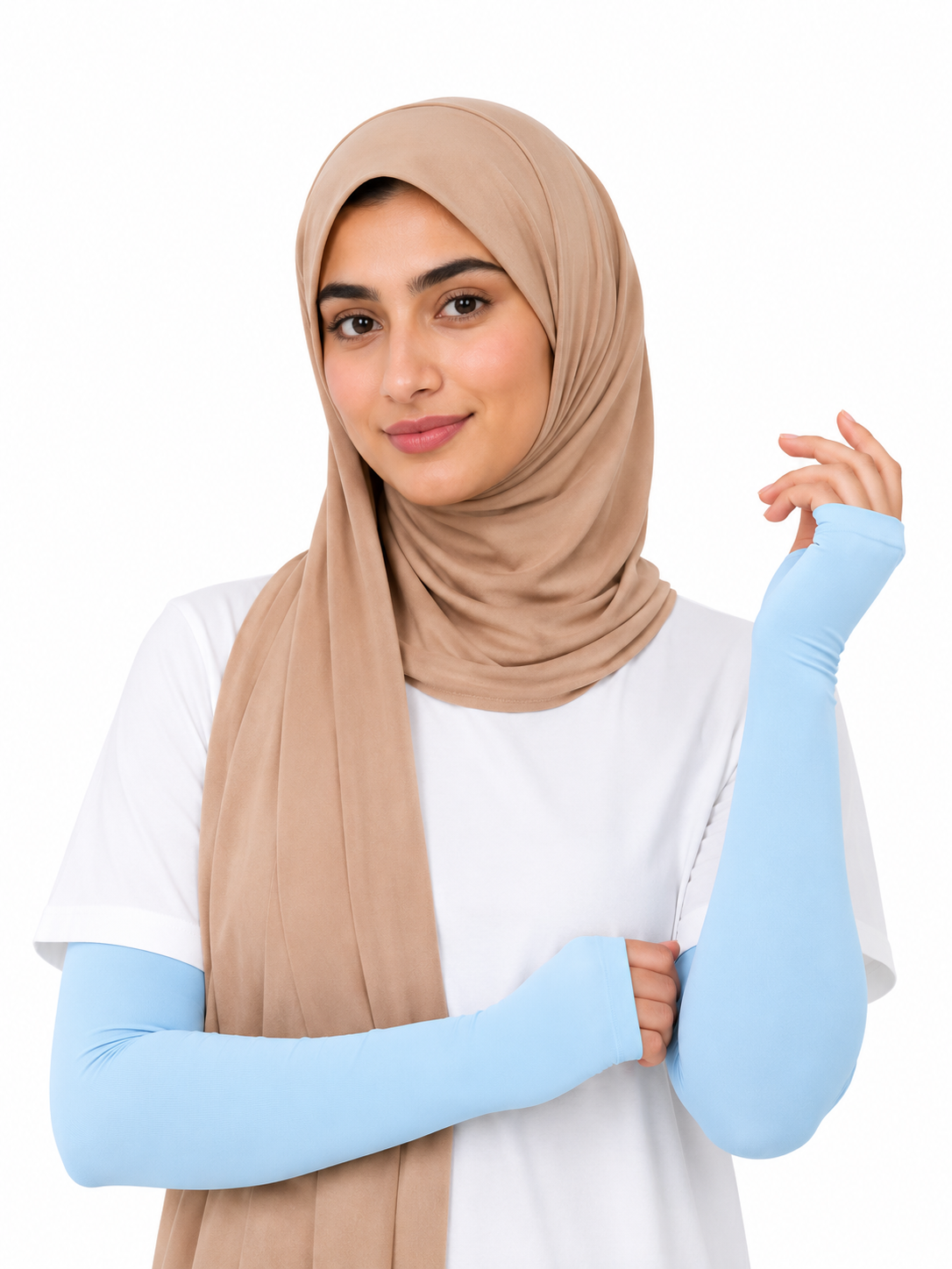 Imported Thumb Hole Sleeves - Sky Blue