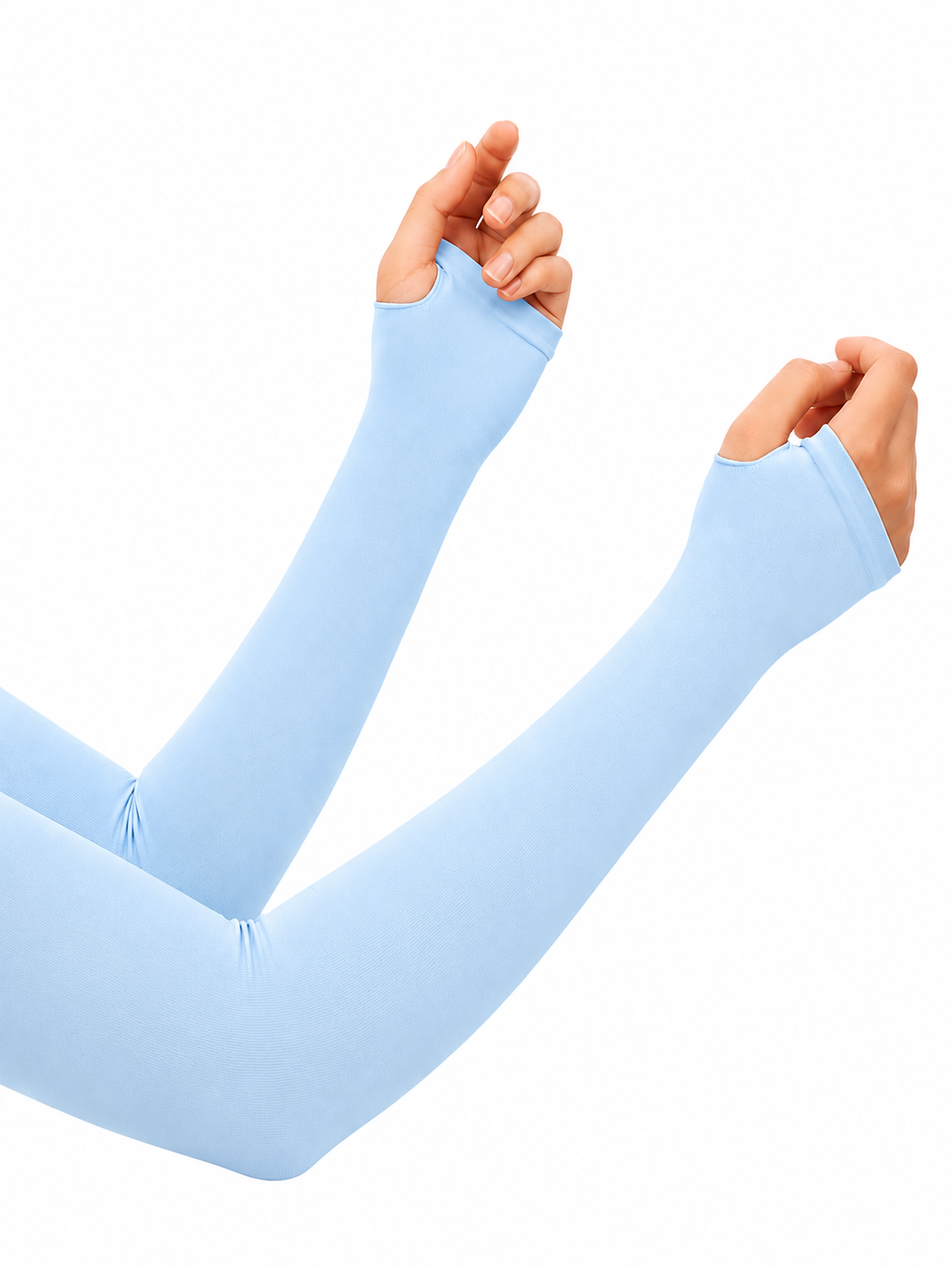 Imported Thumb Hole Sleeves - Sky Blue